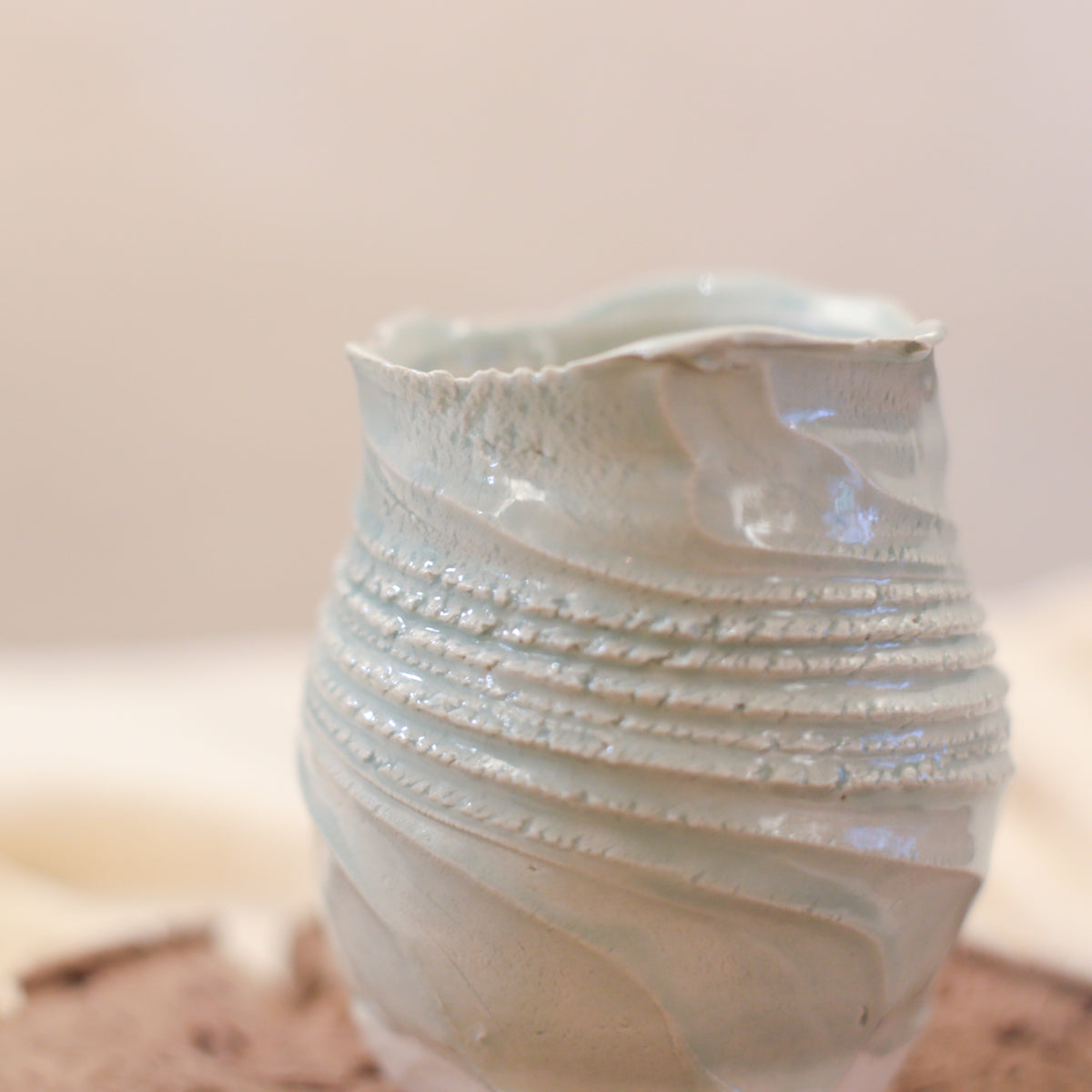 Spirals Vase in Celadon